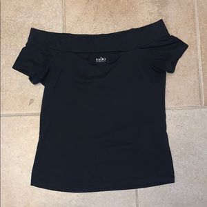 Black, keyhole and Off the shoulder blouse